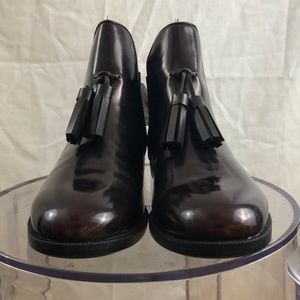 NWT Zara Maroon Tassel Ankle Boots Sz 42/11